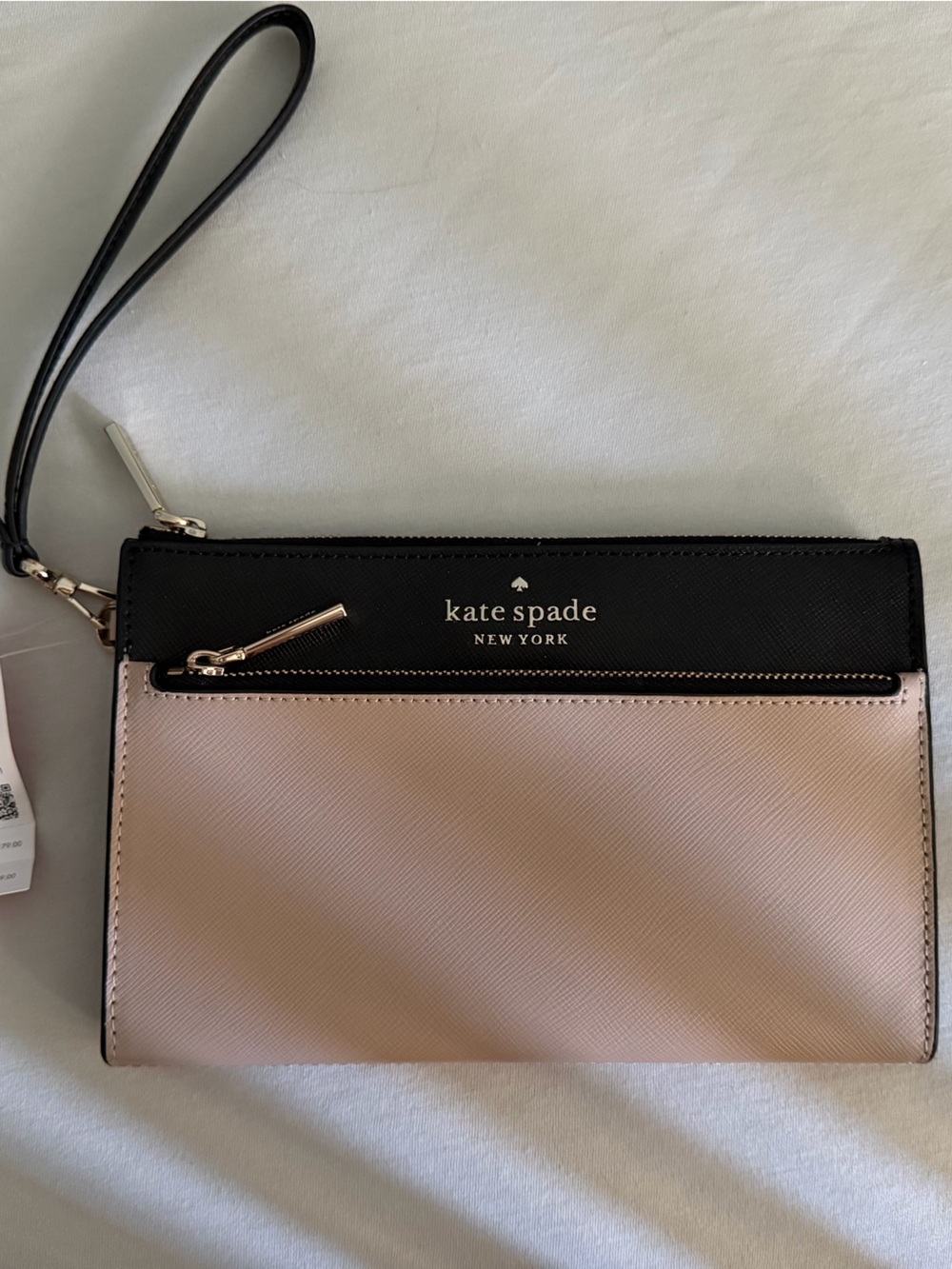 kate spade Two-Tone Pink and Black Wristlet